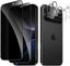 2 Pack Privacy Tempered Glass & 2 Camera protector for IPhone 17 Pro Premium Screen Protector Guard & Camera Lenns Protecor