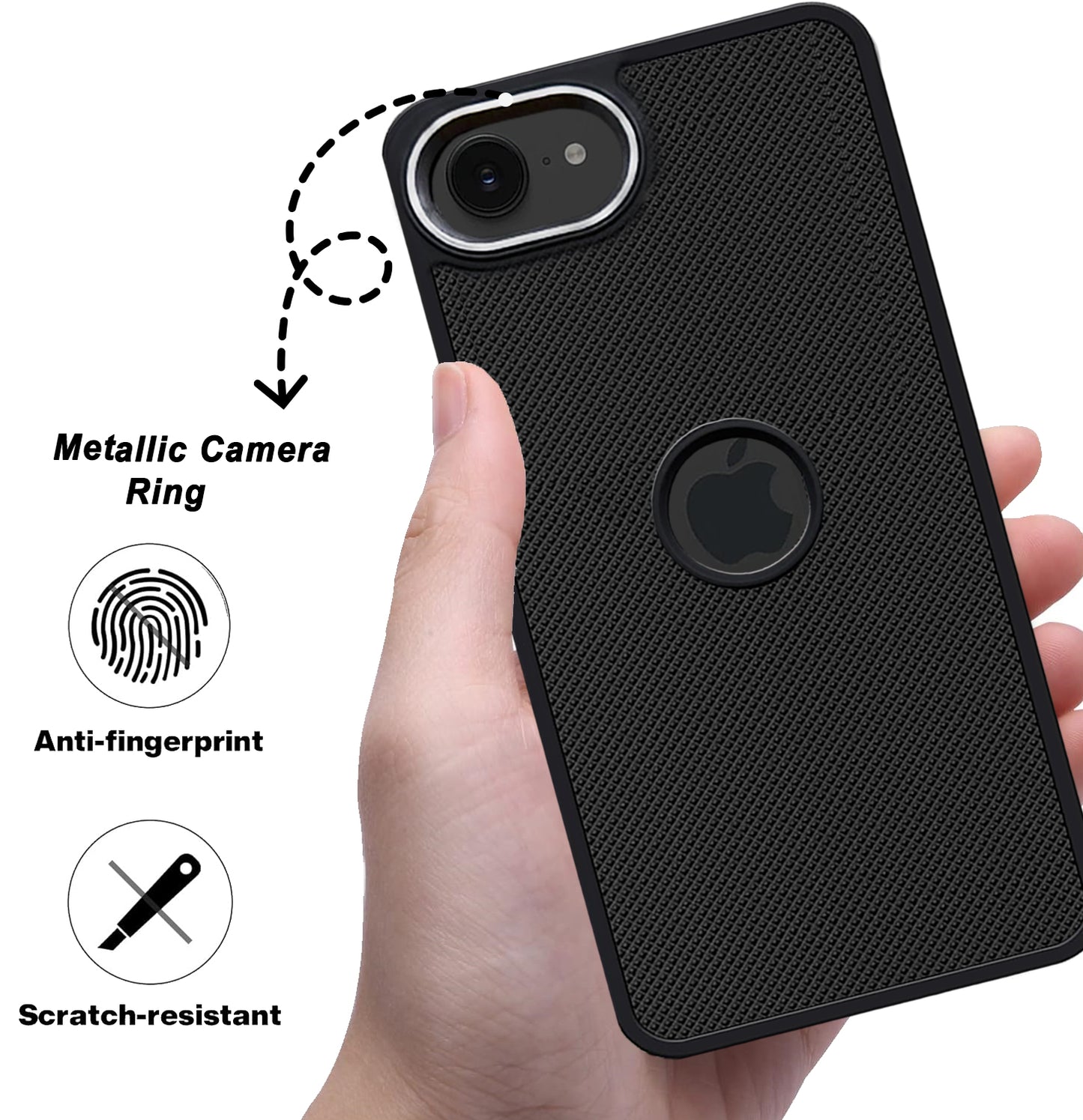Mobilebies Backcover For iPhone 16e Super Frosted Shield Case With Salient Dots Case
