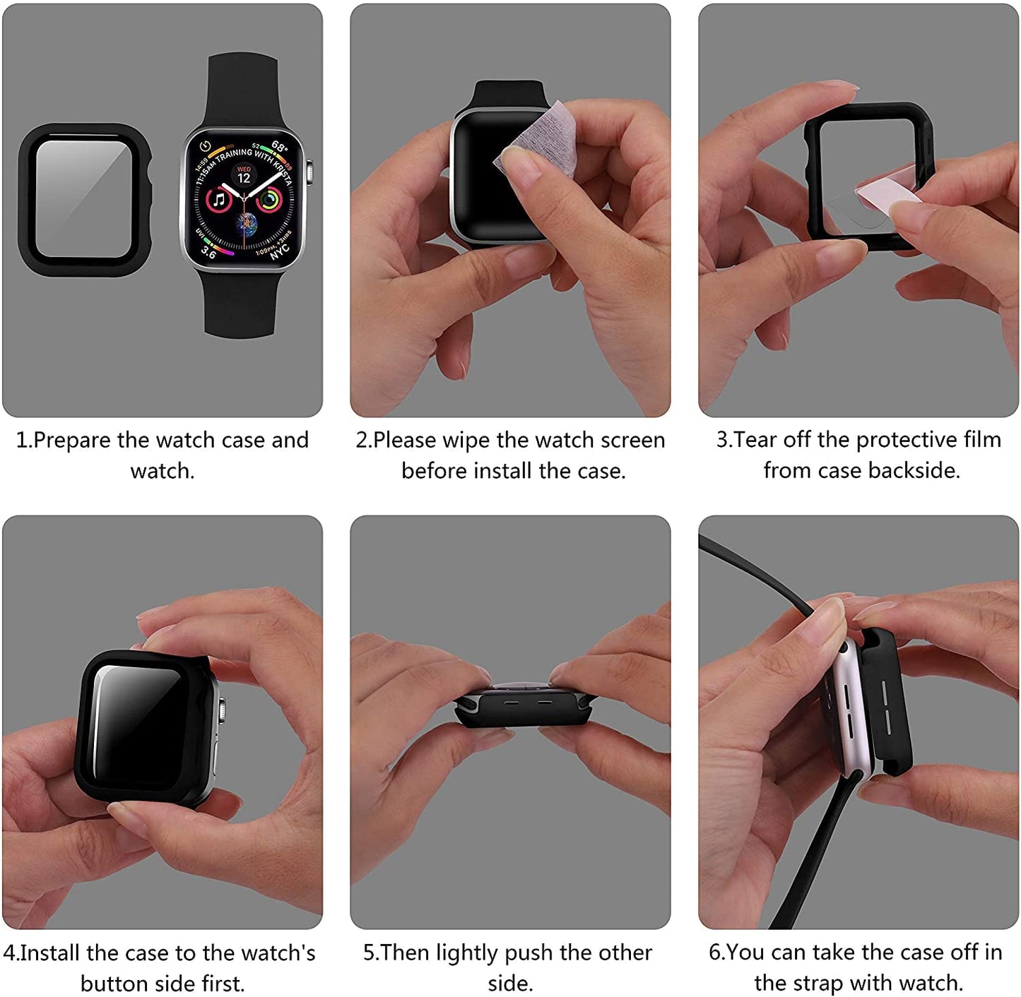 Apple Watch 6 / 5 / 4 / SE Series Bumper Case With Screen Protector (40 MM) Mobilebies