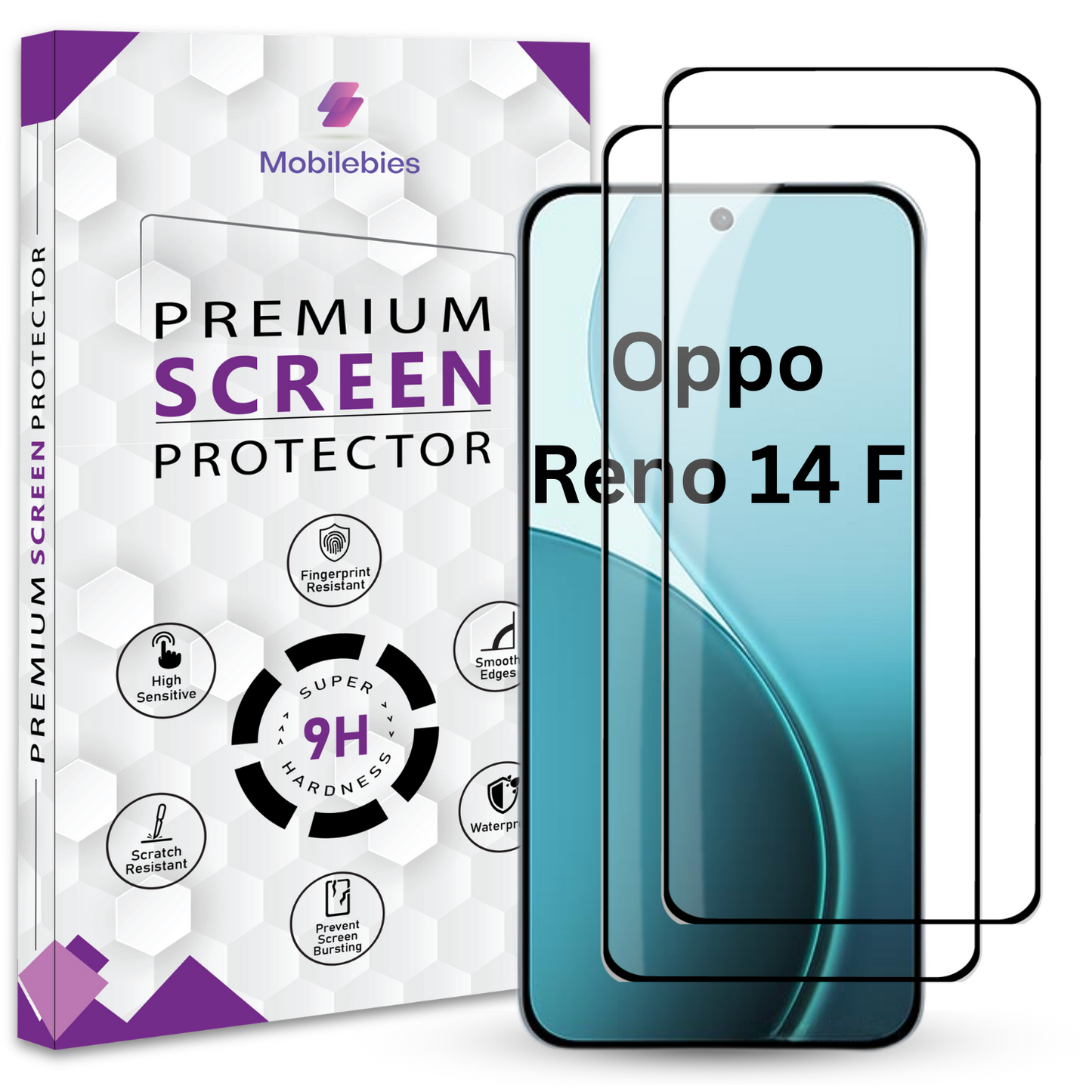 Tempered Glass for Oppo Reno 14 F Premium Screen Protector Guard