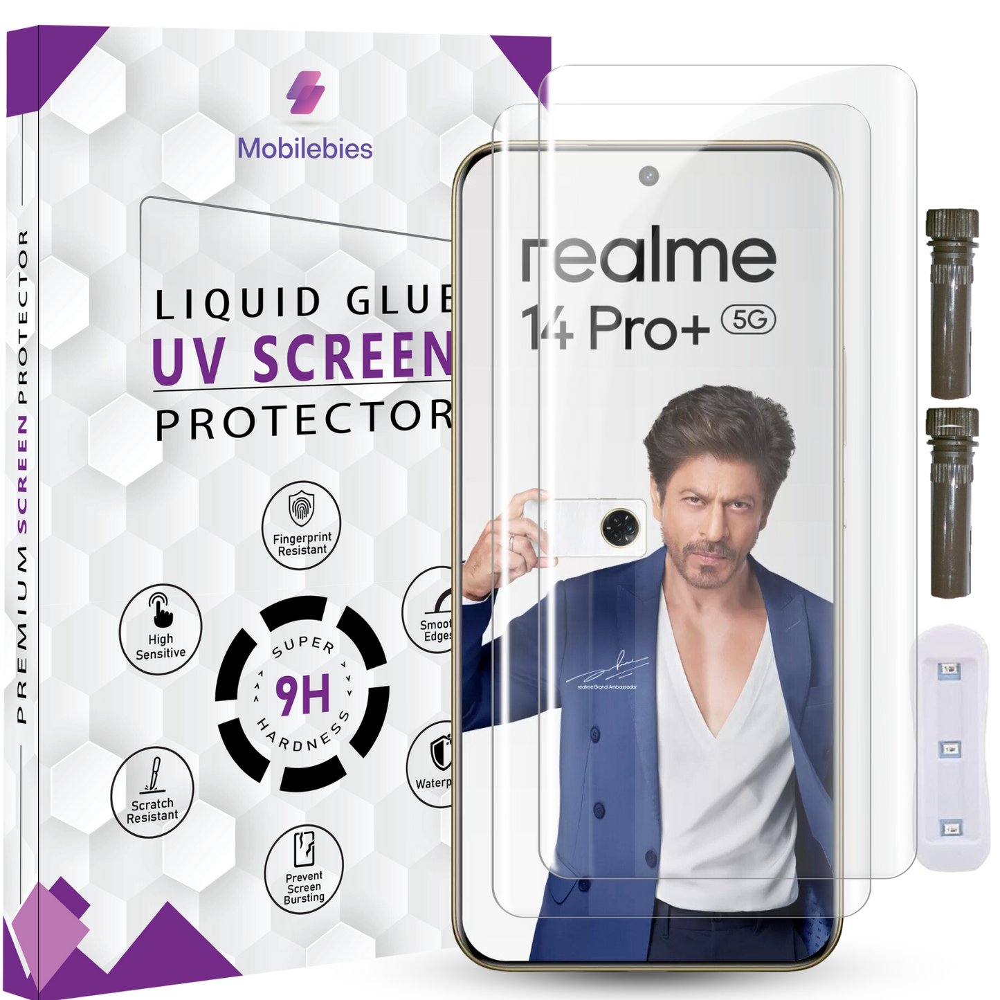 Tempered Glass For Realme 14 Pro Plus Advanced HD+ UV Glass Screen Protector Guard