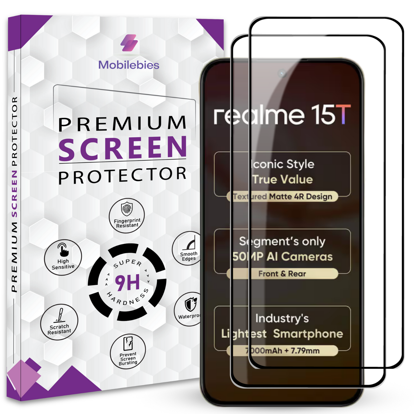 Tempered Glass for Realme 15T Premium Screen Protector Guard