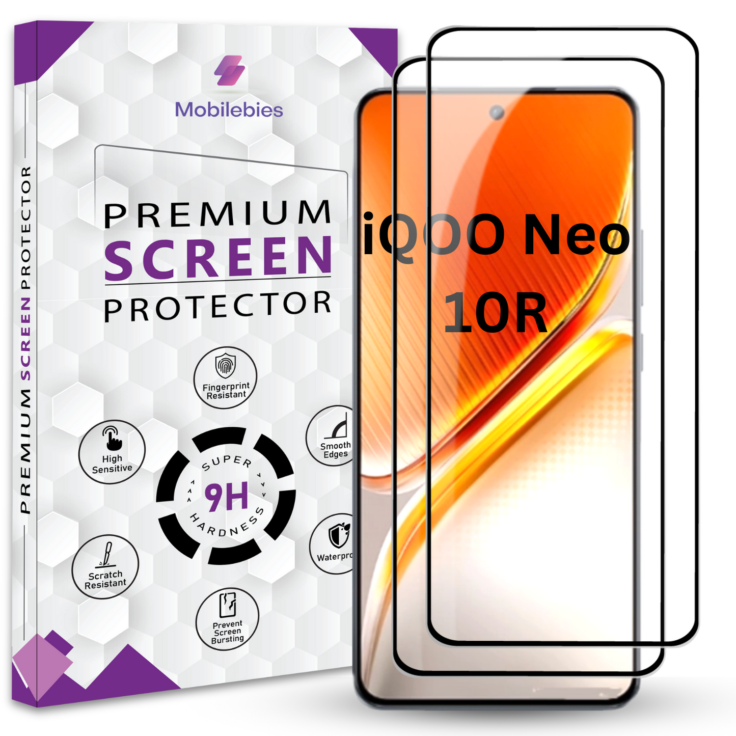 Tempered Glass for iQOO Neo 10R Premium Screen Protector Guard
