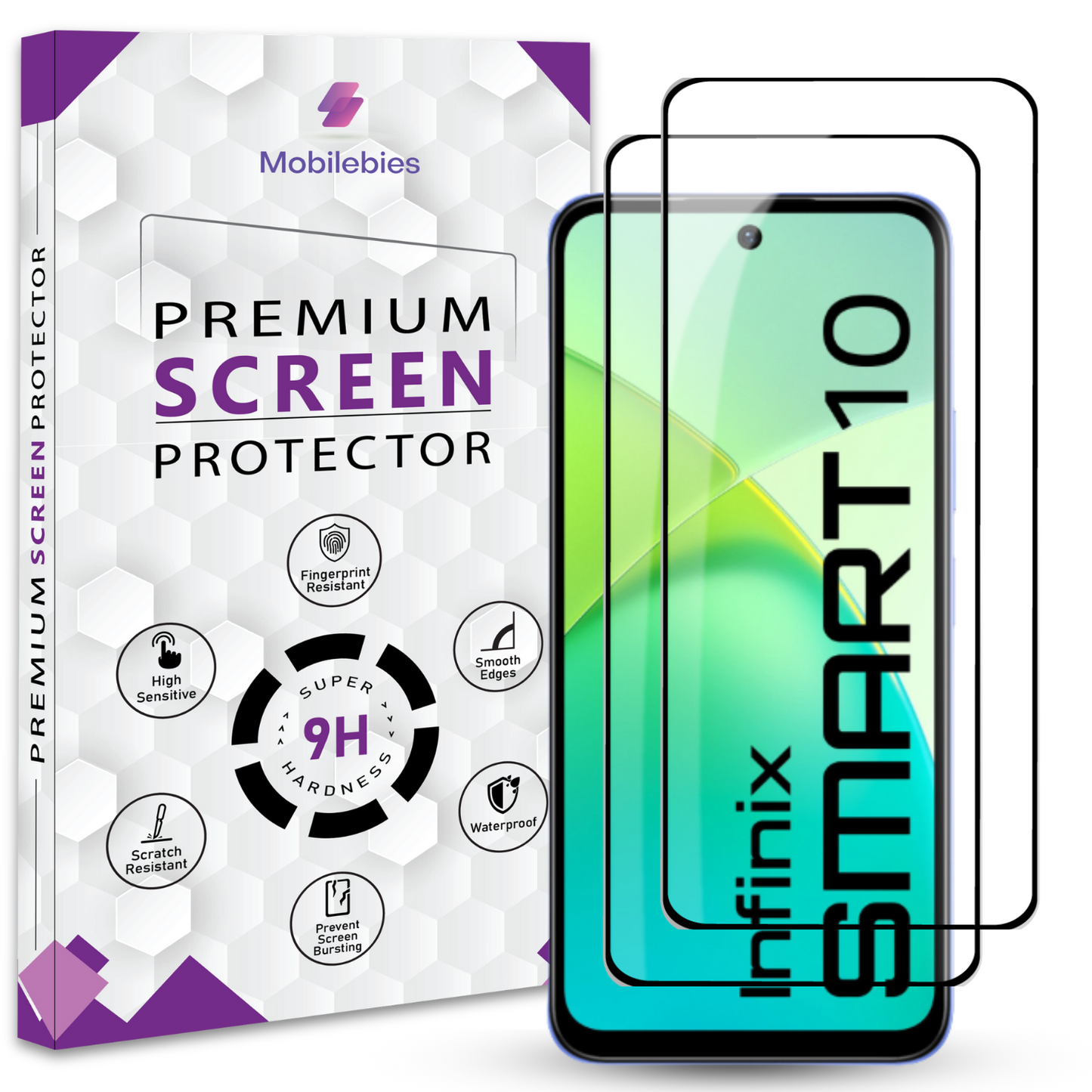 Tempered Glass for infinix Smart 10 Premium Screen Protector Guard