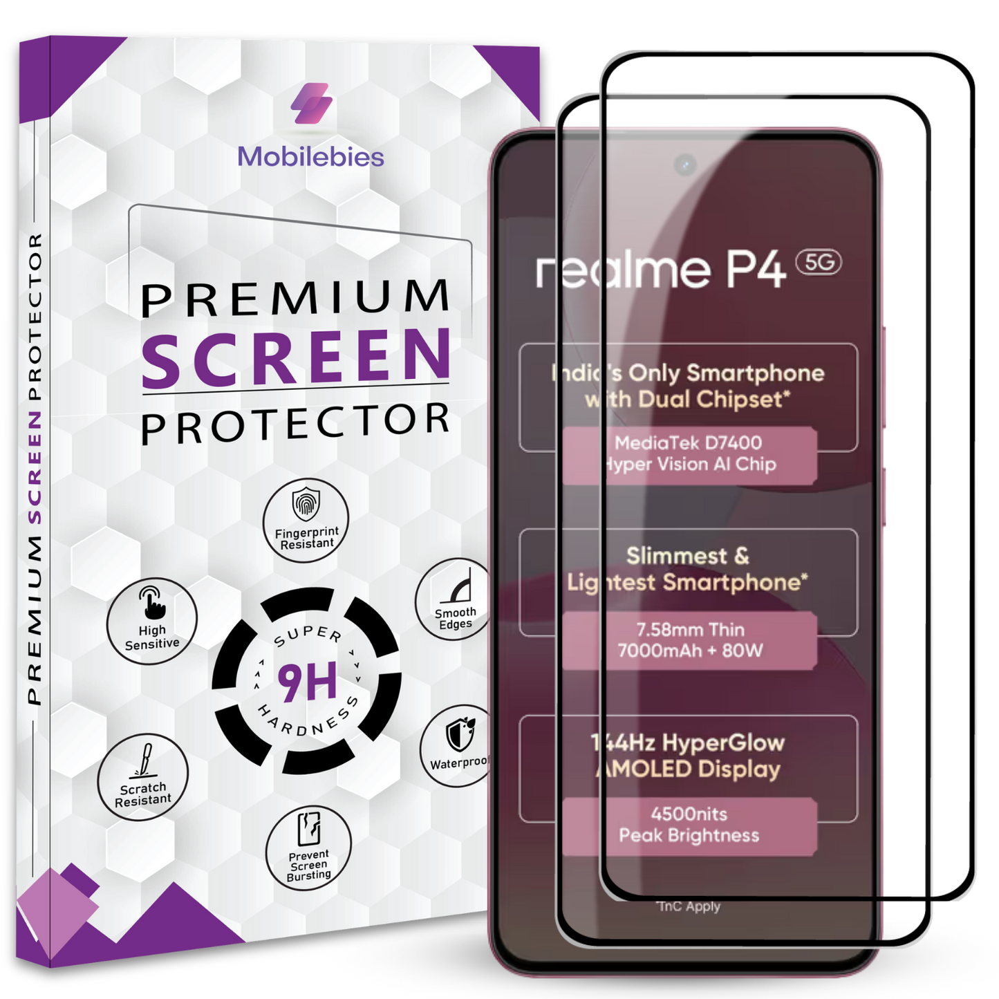 Tempered Glass for Realme P4 5G Premium Screen Protector Guard