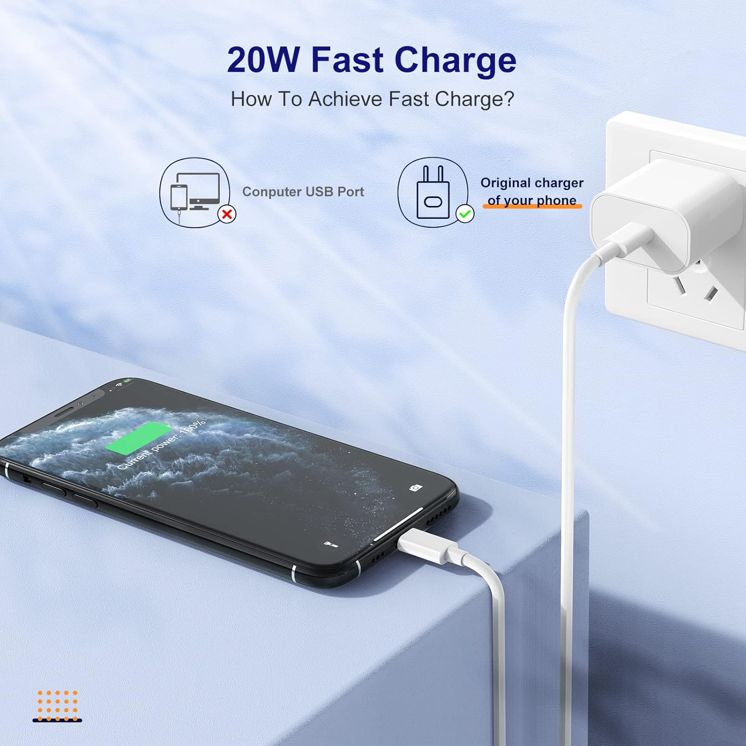 Mobilebies Type-C to Lightning Cable 1M iPhone Fast Data Charging Cable for iPhone 14/13/12/12 PRO Max/12 Mini/11/11PRO/XS/Max/XR/X/8/8Plus/iPad