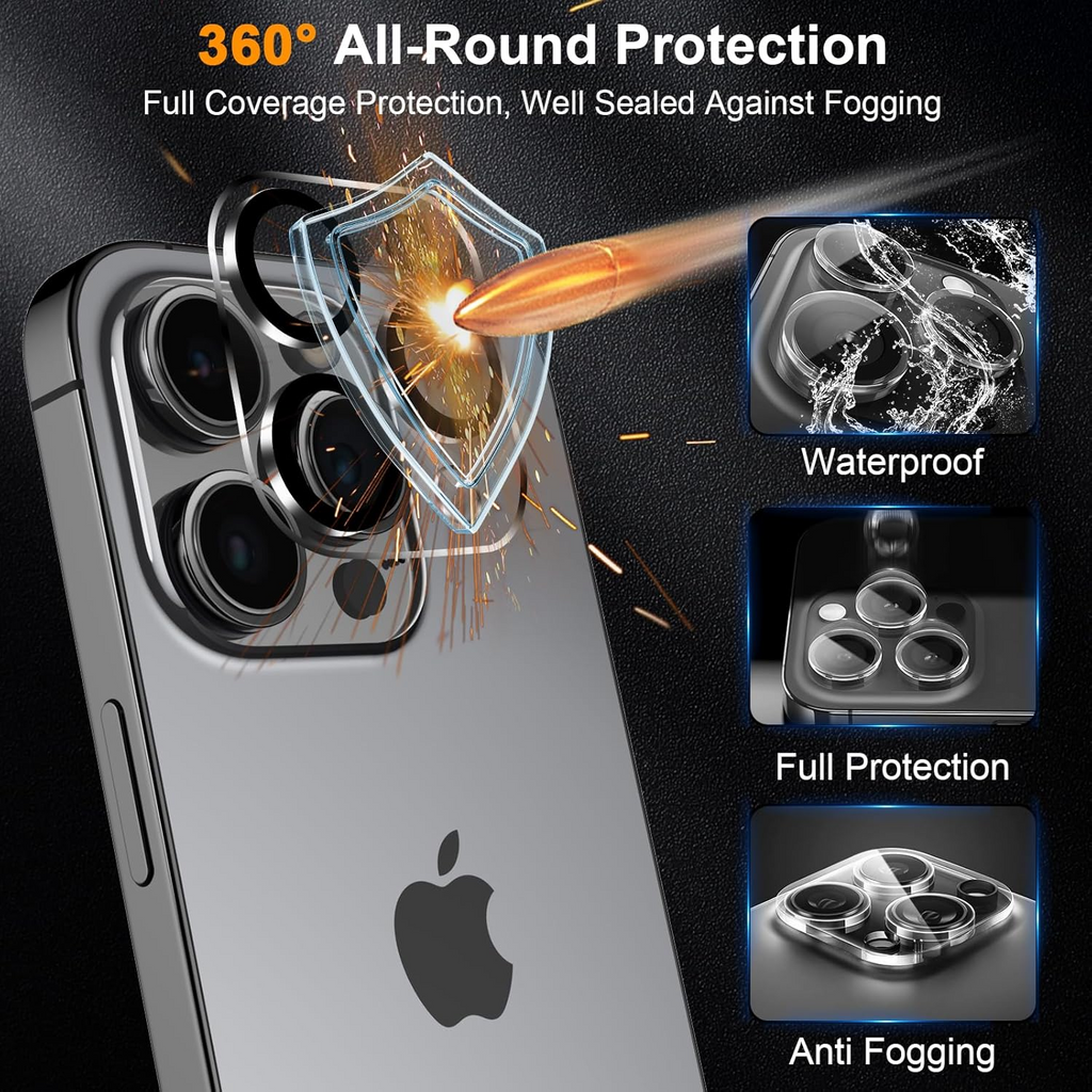 2 Pack Tempered Glass & a Camera protector for iphone 16 Pro Premium Screen Protector Guard & Camera Lenns Protecor