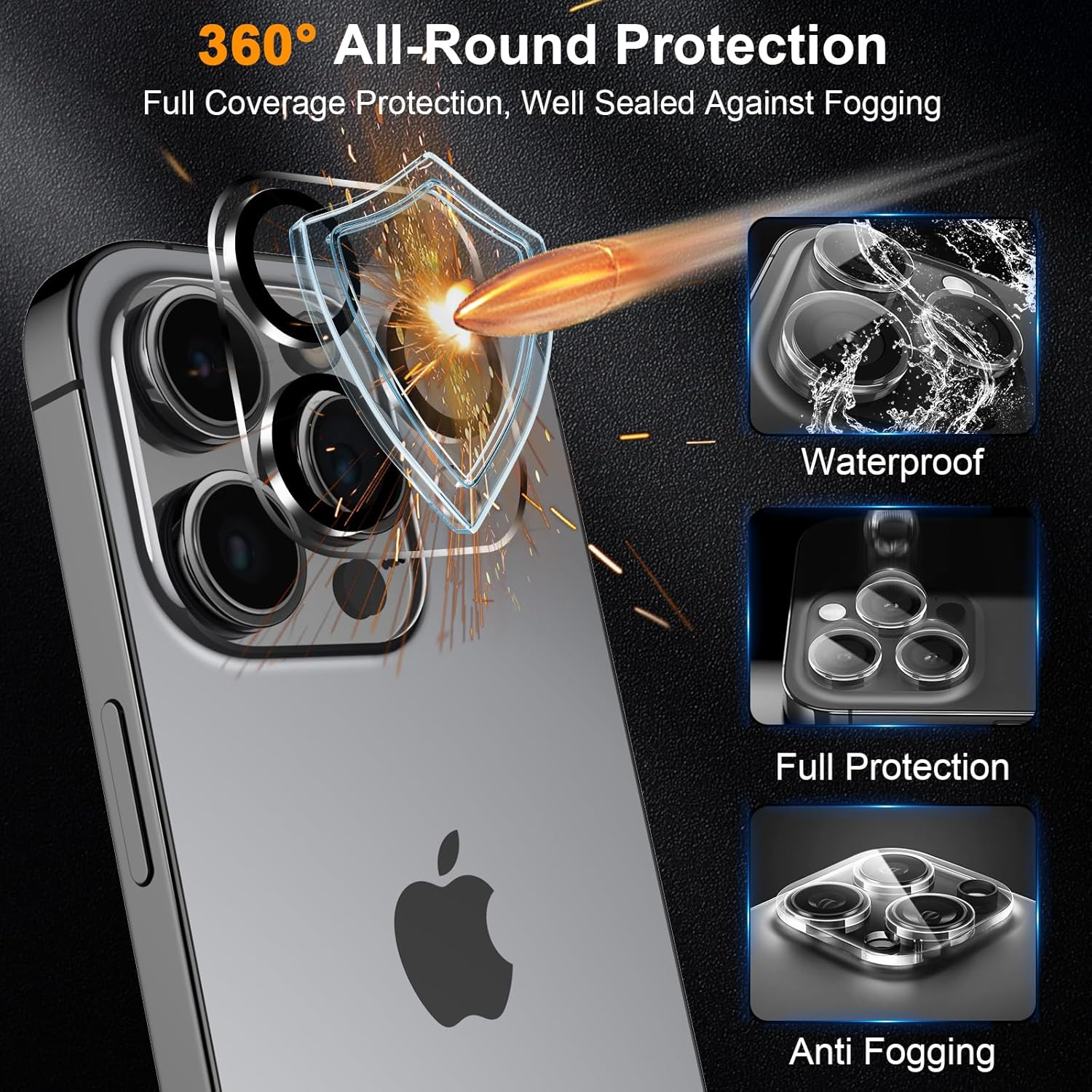 2 Pack Tempered Glass & a Camera protector for iphone 16 Pro Premium Screen Protector Guard & Camera Lenns Protecor