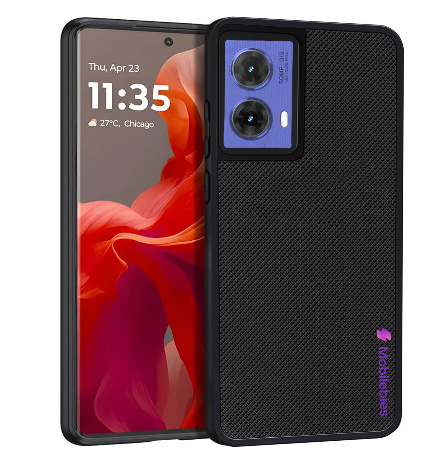 Mobilebies Backcover For Moto G85 Super Frosted Shield Case With Salient Dots Case Main image