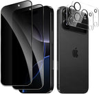 2 Pack Privacy Tempered Glass & 2 Camera protector for IPhone 17 Pro Premium Screen Protector Guard & Camera Lenns Protecor
