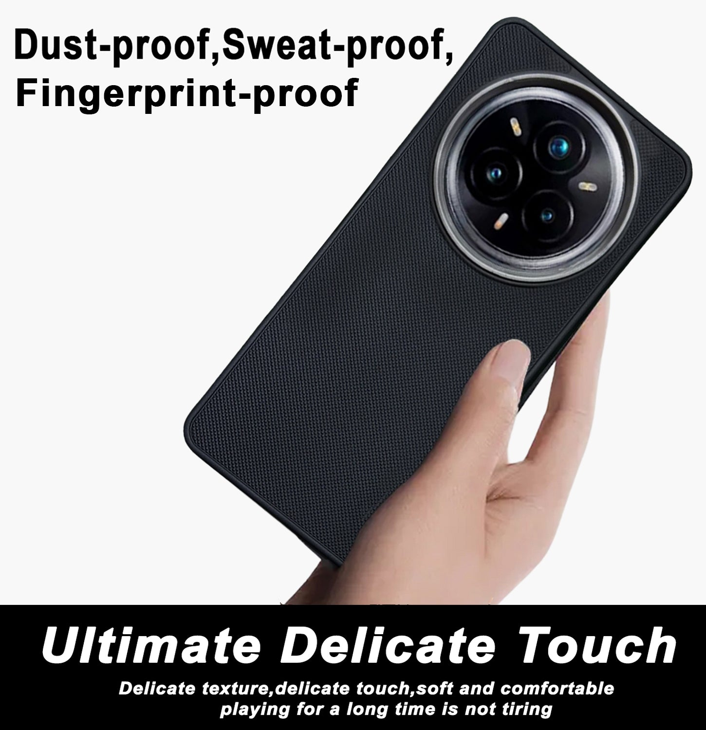 Mobilebies Backcover For Realme 14 Pro Plus Super Frosted Shield Case With Salient Dots Case Secondary image