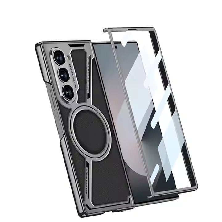 Z Leather Electroplated Case For Samsung Galaxy Z Fold 6