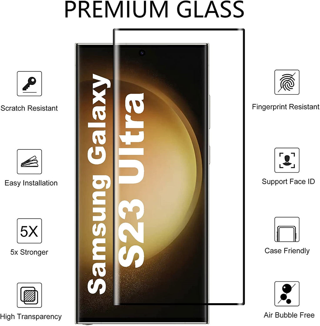 Samsung Galaxy S23 Ultra Full Glue Curved Screen Protector Tempered Glass