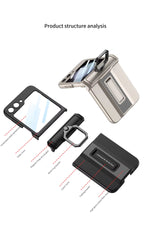 Magnetic Hinge Ring Stand Armor Case For Samsung Galaxy Z Flip 6