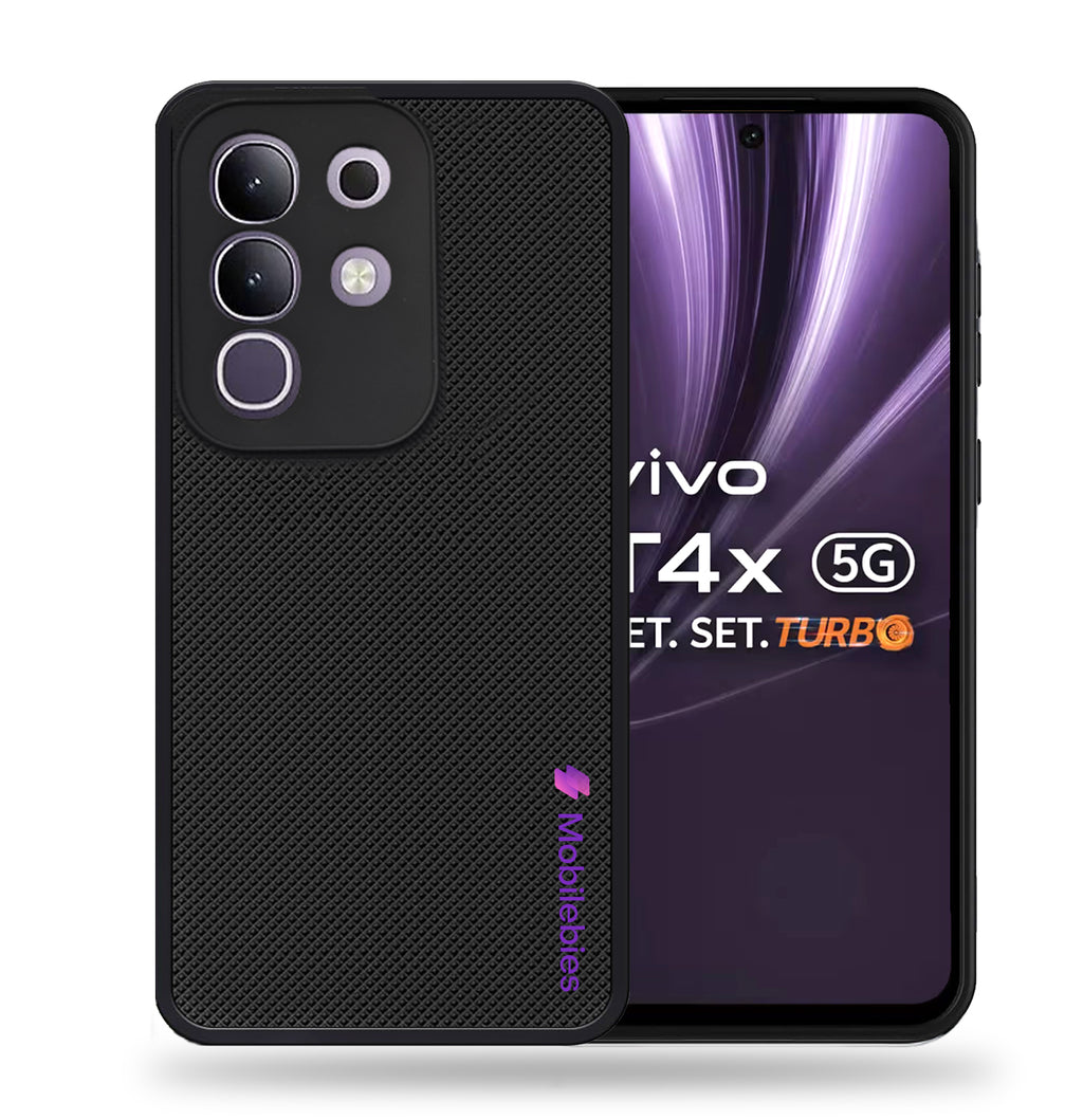 Mobilebies Backcover For Vivo T4X Super Frosted Shield Case With Salient Dots Case