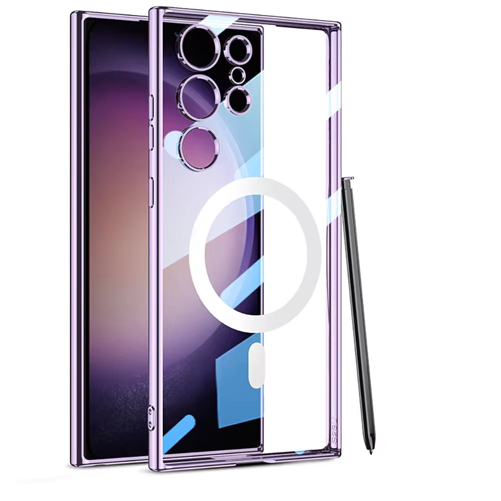 Samsung S23 Ultra Magsafe Transparent Crome Case Secondary image