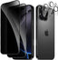 2 Pack Privacy Tempered Glass & 2 Camera protector for IPhone 16 Pro Max Premium Screen Protector Guard & Camera Lenns Protecor