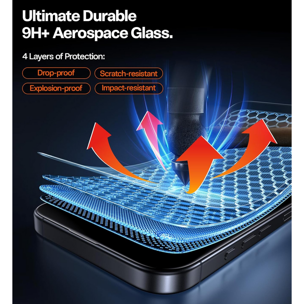 Mobilebies iPhone 17 Pro Privacy Tempered Glass Screen Protector Guard