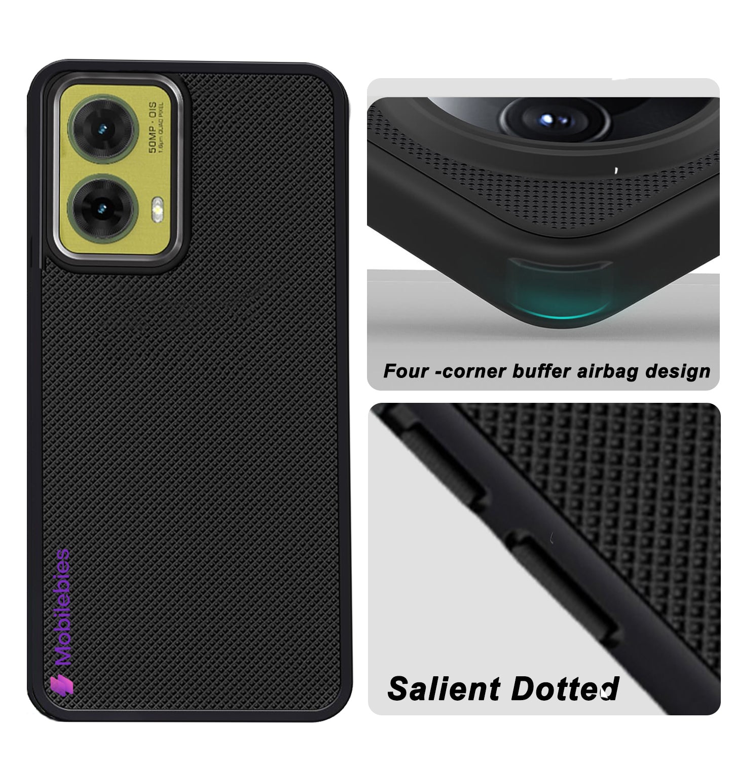 Mobilebies Backcover For Moto G85 Super Frosted Shield Case With Salient Dots Case Secondary image