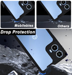 Mobilebies Backcover For Moto G34 / Moto G45 Rigid Armor Transparent Black Border Case