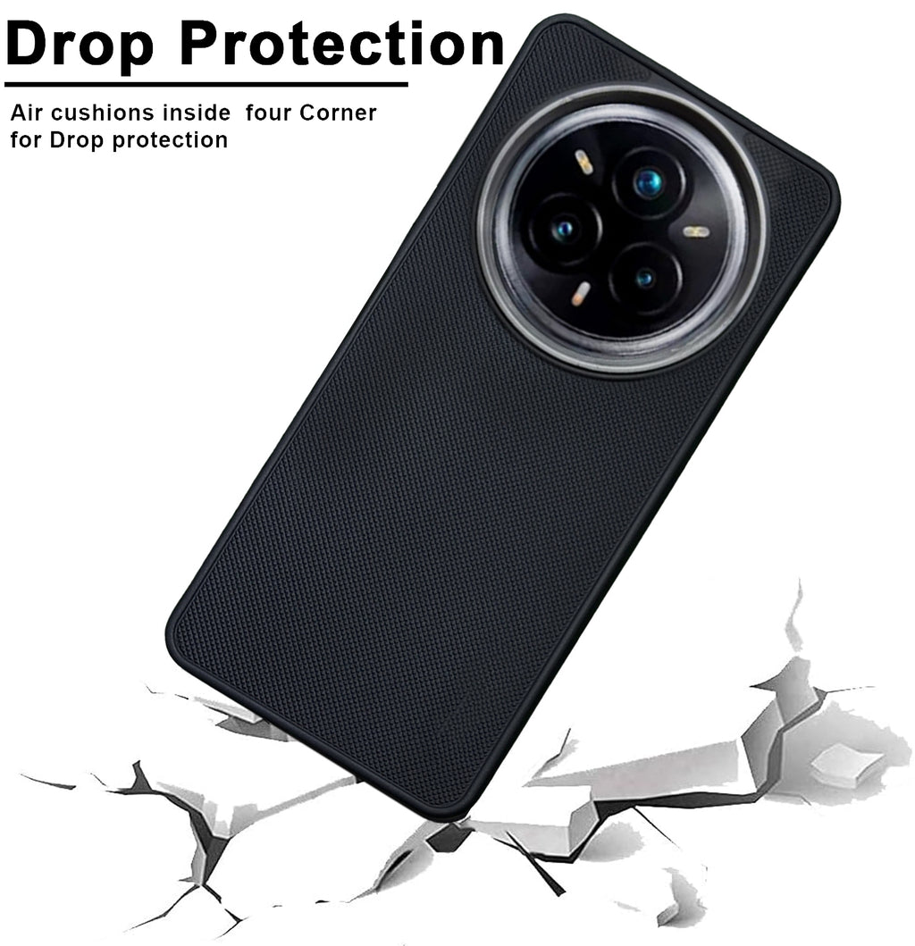 Mobilebies Backcover For Realme 14 Pro Plus Super Frosted Shield Case With Salient Dots Case