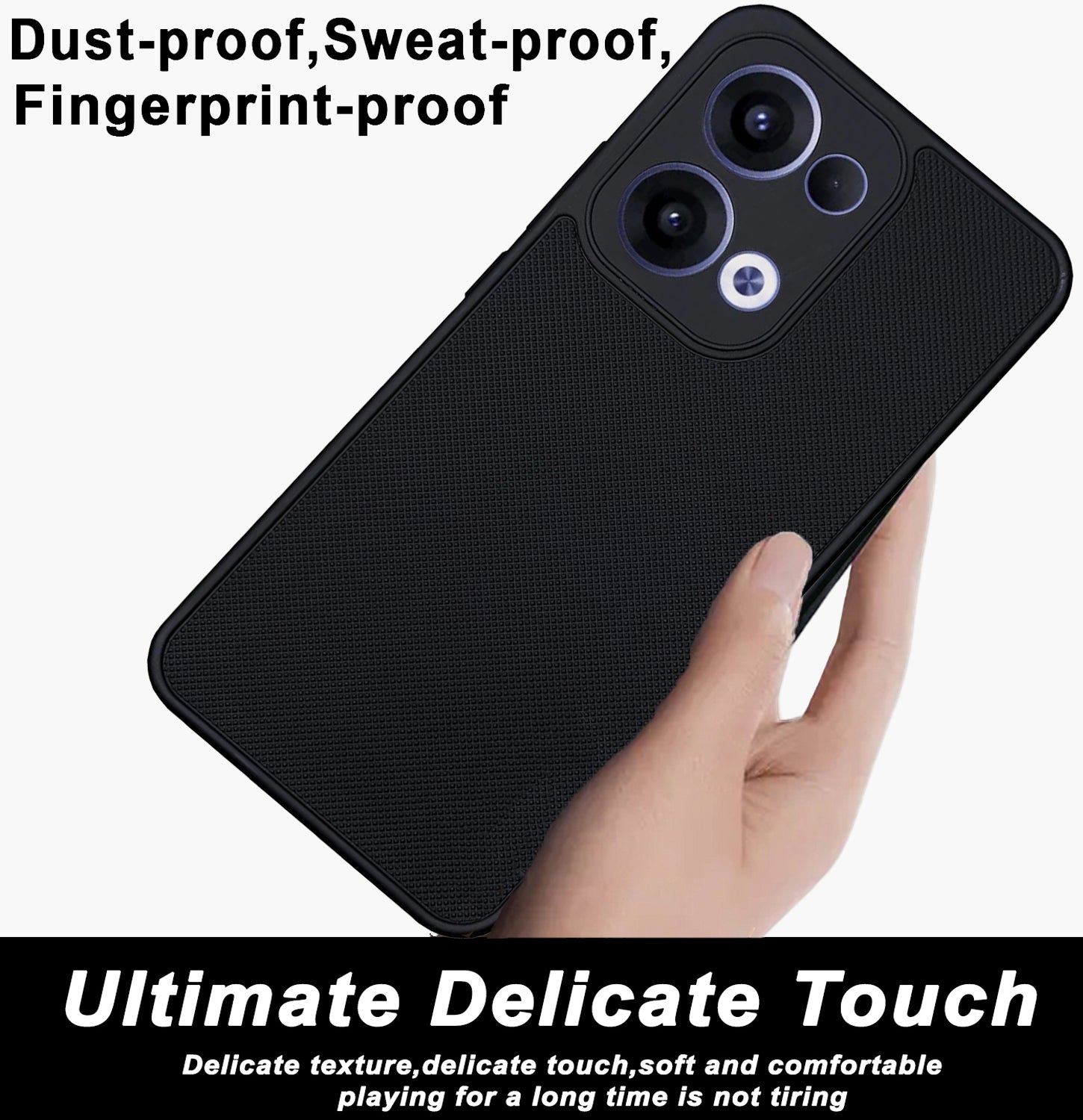 Mobilebies Backcover For Oppo Reno 13 Super Frosted Shield Case With Salient Dots Case Secondary image