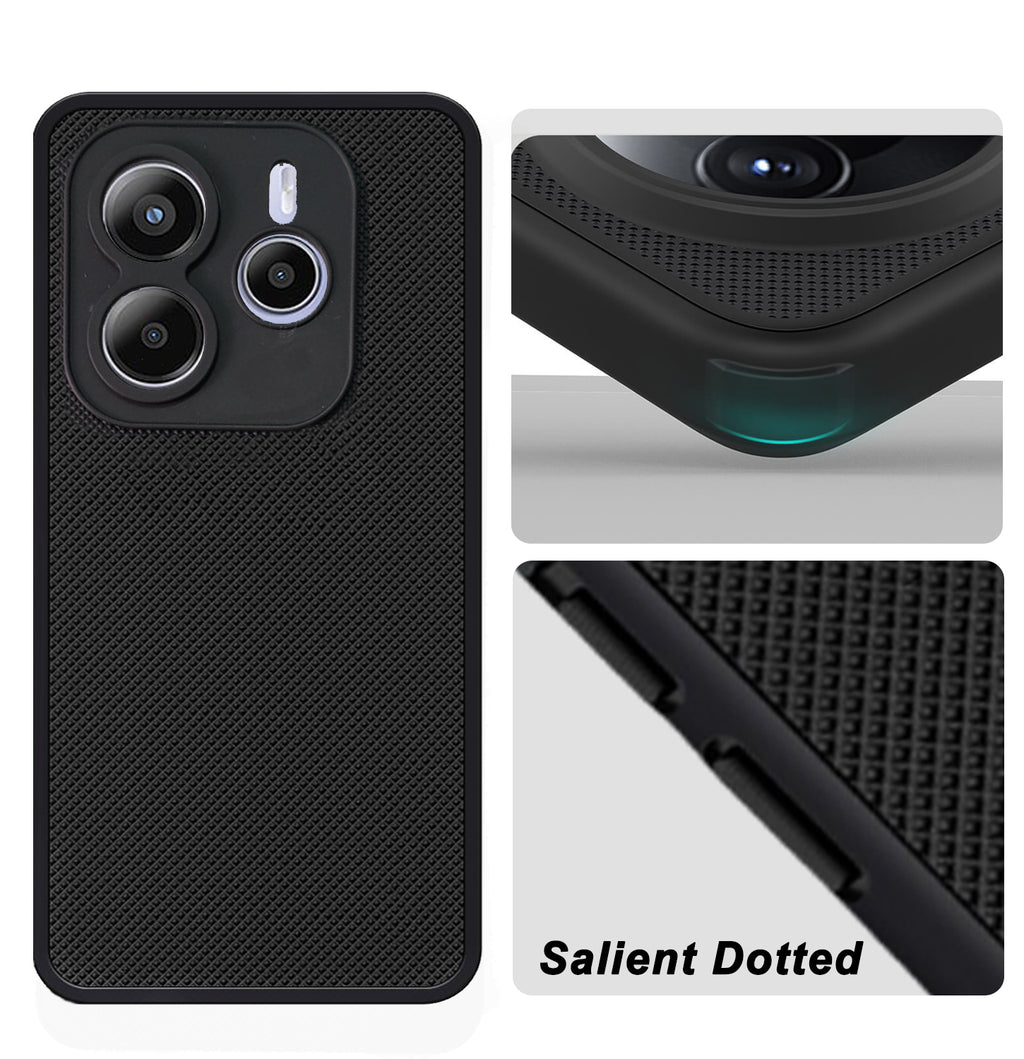 Mobilebies Backcover For Redmi Note 14 Super Frosted Shield Case With Salient Dots Case