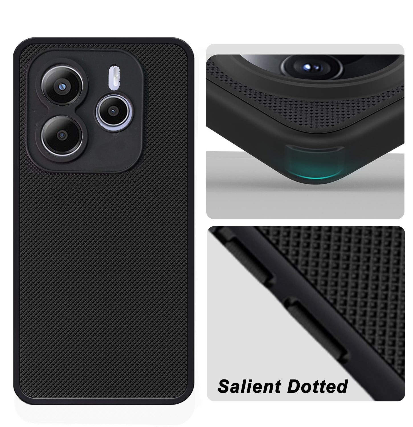 Mobilebies Backcover For Redmi Note 14 Super Frosted Shield Case With Salient Dots Case