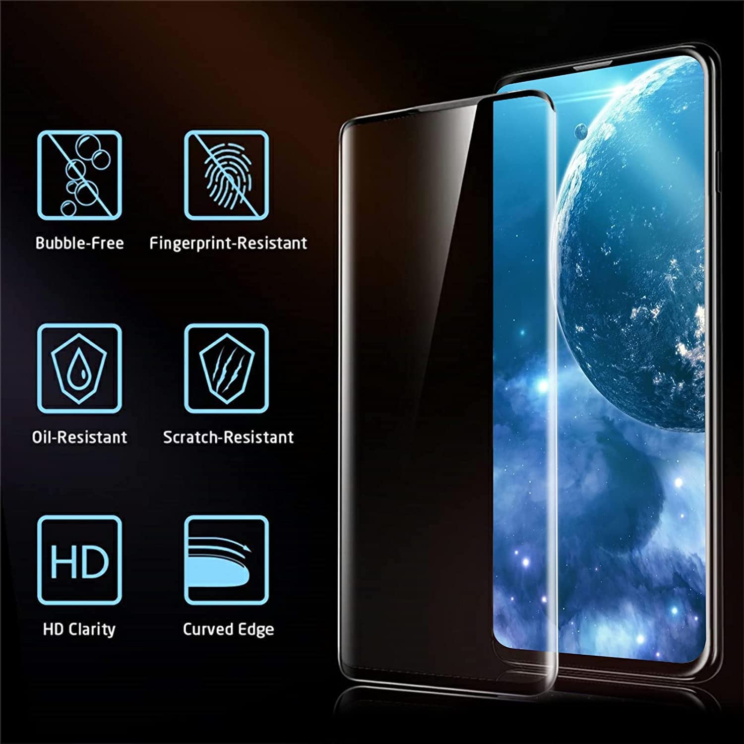 Samsung Galaxy S20 Plus Full Glue Curved Screen Protector Secondary image