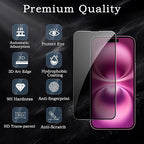 2 Pack Privacy Tempered Glass & 2 Camera protector for IPhone 16 Plus Premium Screen Protector Guard & Camera Lenns Protecor