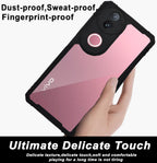 Mobilebies Backcover For Vivo V50 Rigid Armor Transparent Black Border Case