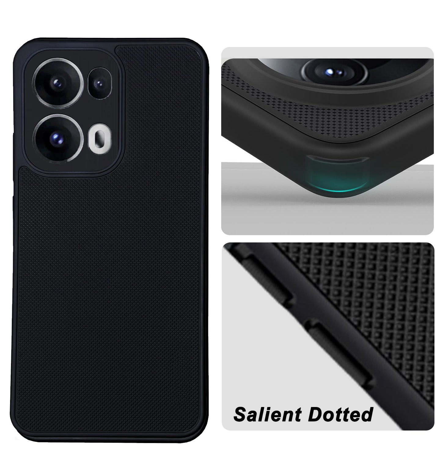 Mobilebies Backcover For Oppo Reno 13 Pro Super Frosted Shield Case With Salient Dots Case Secondary image