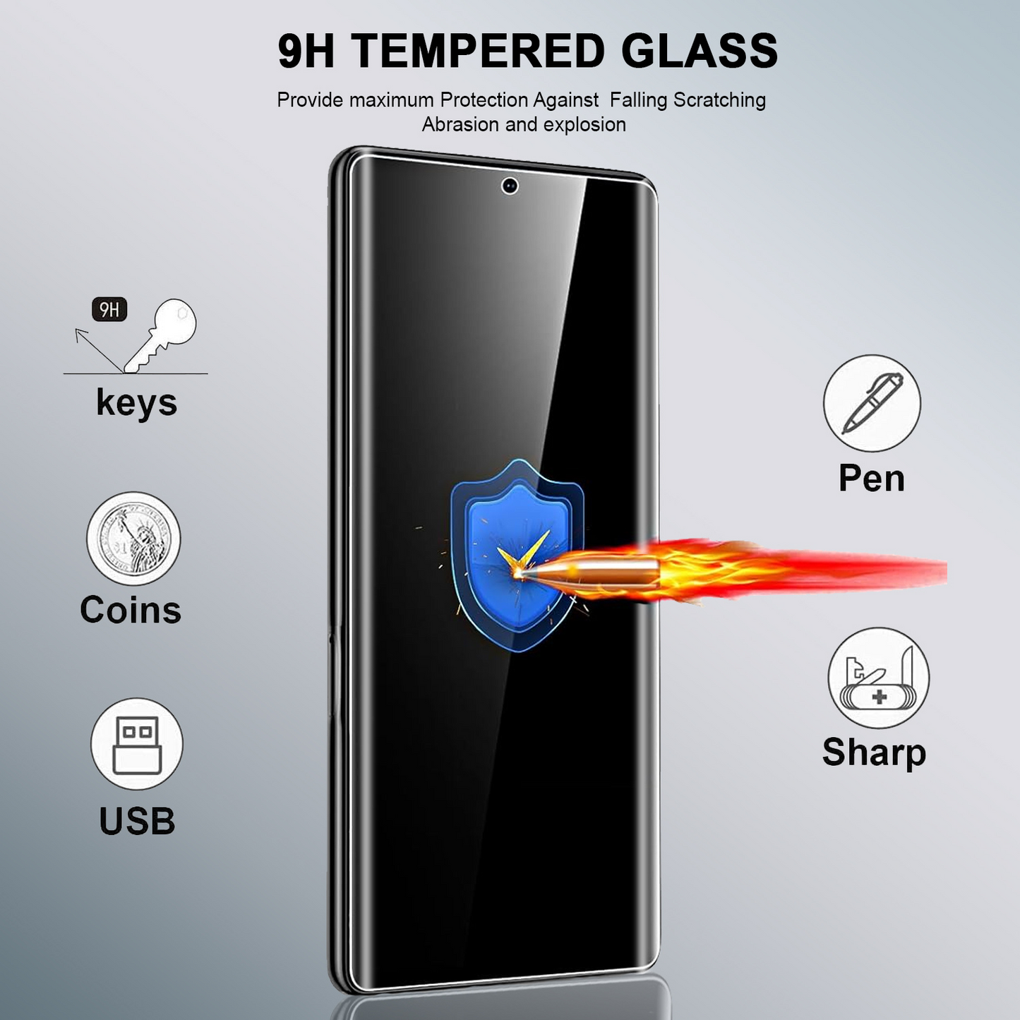 Mobilebies Vivo V60e UVPrivacy Tempered Glass Screen Protector Guard