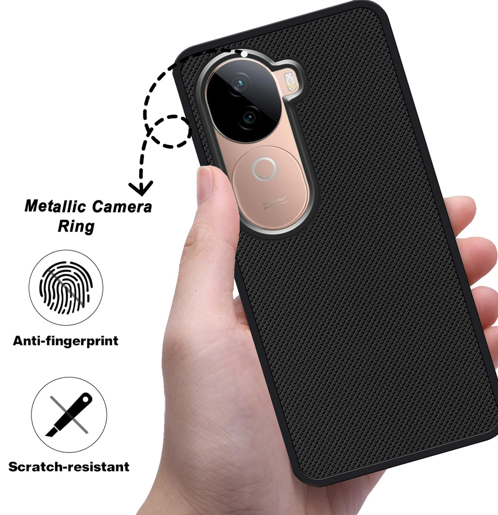 Mobilebies Backcover For iQOO Z9s Super Frosted Shield Case With Salient Dots Case