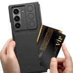 Leather Case With Camera Lens Protection Shutter For Samsung Galaxy Z Fold 6