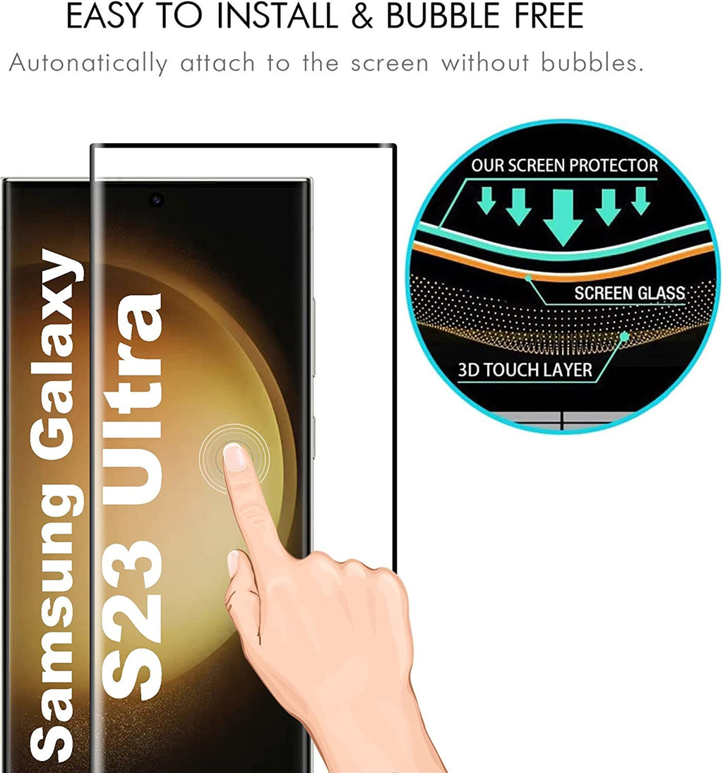 Samsung Galaxy S23 Ultra Full Glue Curved Screen Protector Tempered Glass