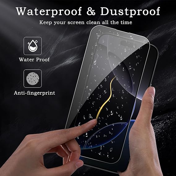 2 Pack Privacy Tempered Glass & 2 Camera protector for IPhone 16 Pro Max Premium Screen Protector Guard & Camera Lenns Protecor
