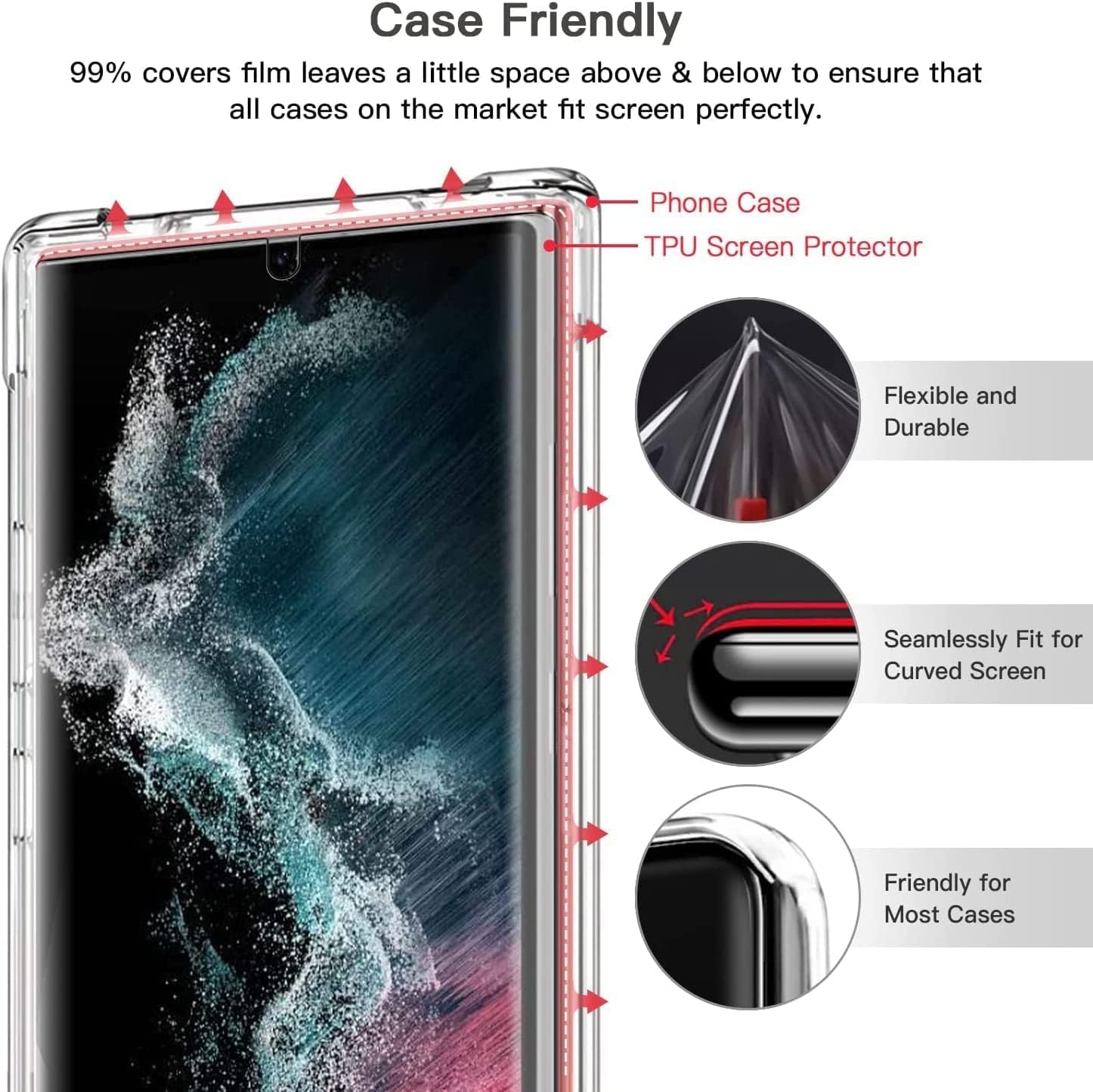 Samsung Galaxy S24 Membrane Curved Screen Protector Tempered Glass