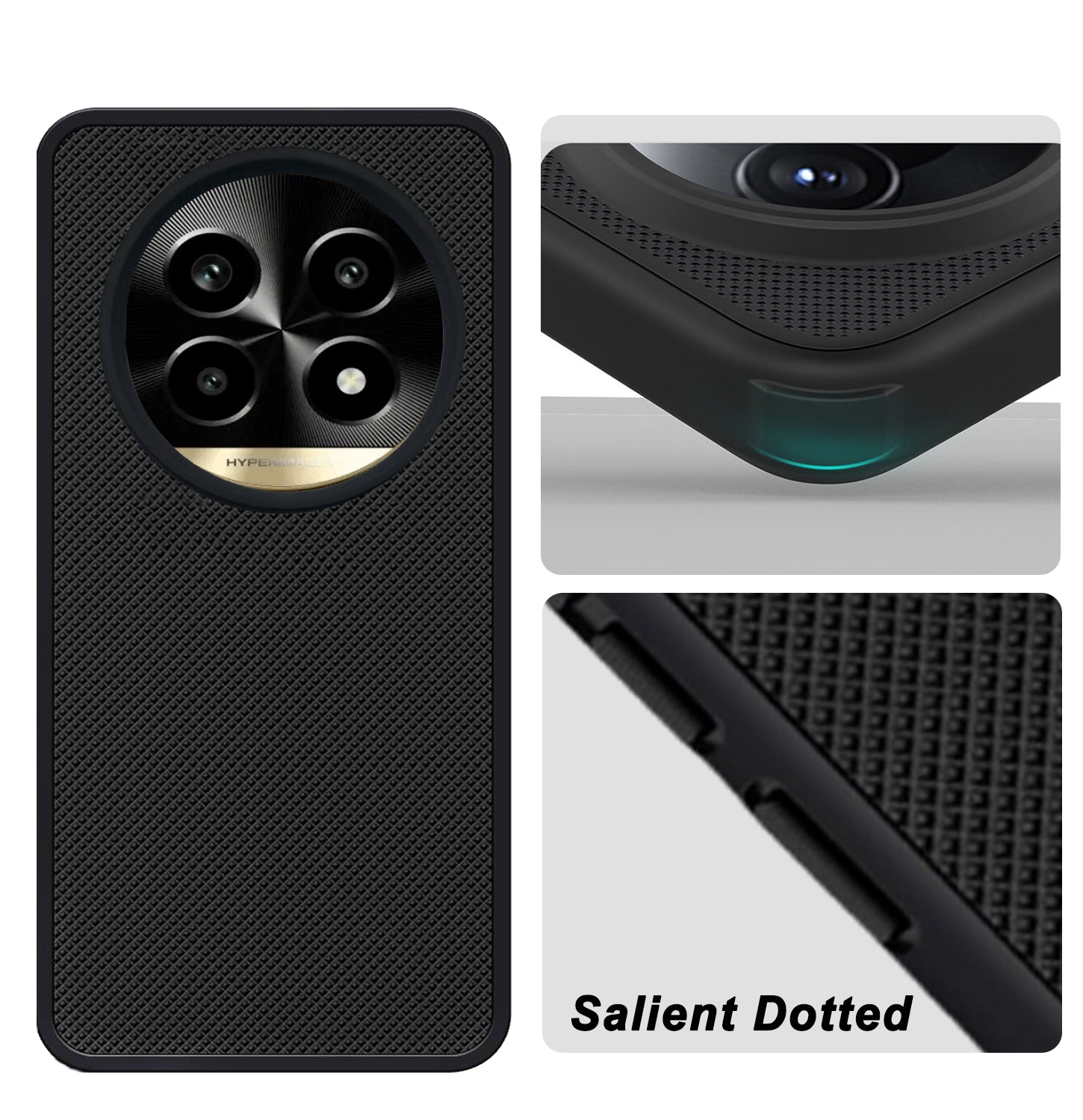 Mobilebies Backcover For Realme 14 Pro Lite Super Frosted Shield Case With Salient Dots Case