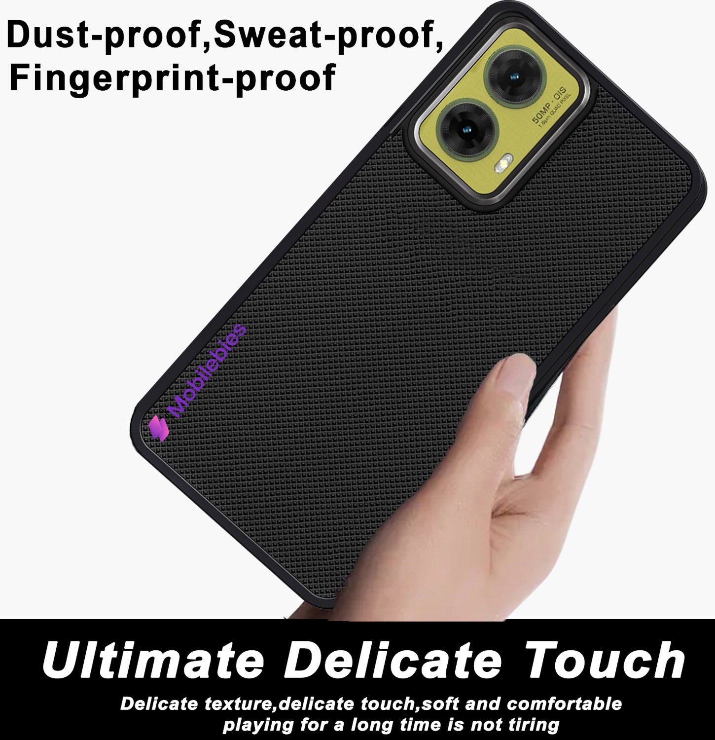 Mobilebies Backcover For Moto G85 Super Frosted Shield Case With Salient Dots Case