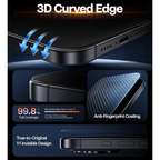Tempered Glass for iPhone 17 Pro Max Premium Screen Protector Guard