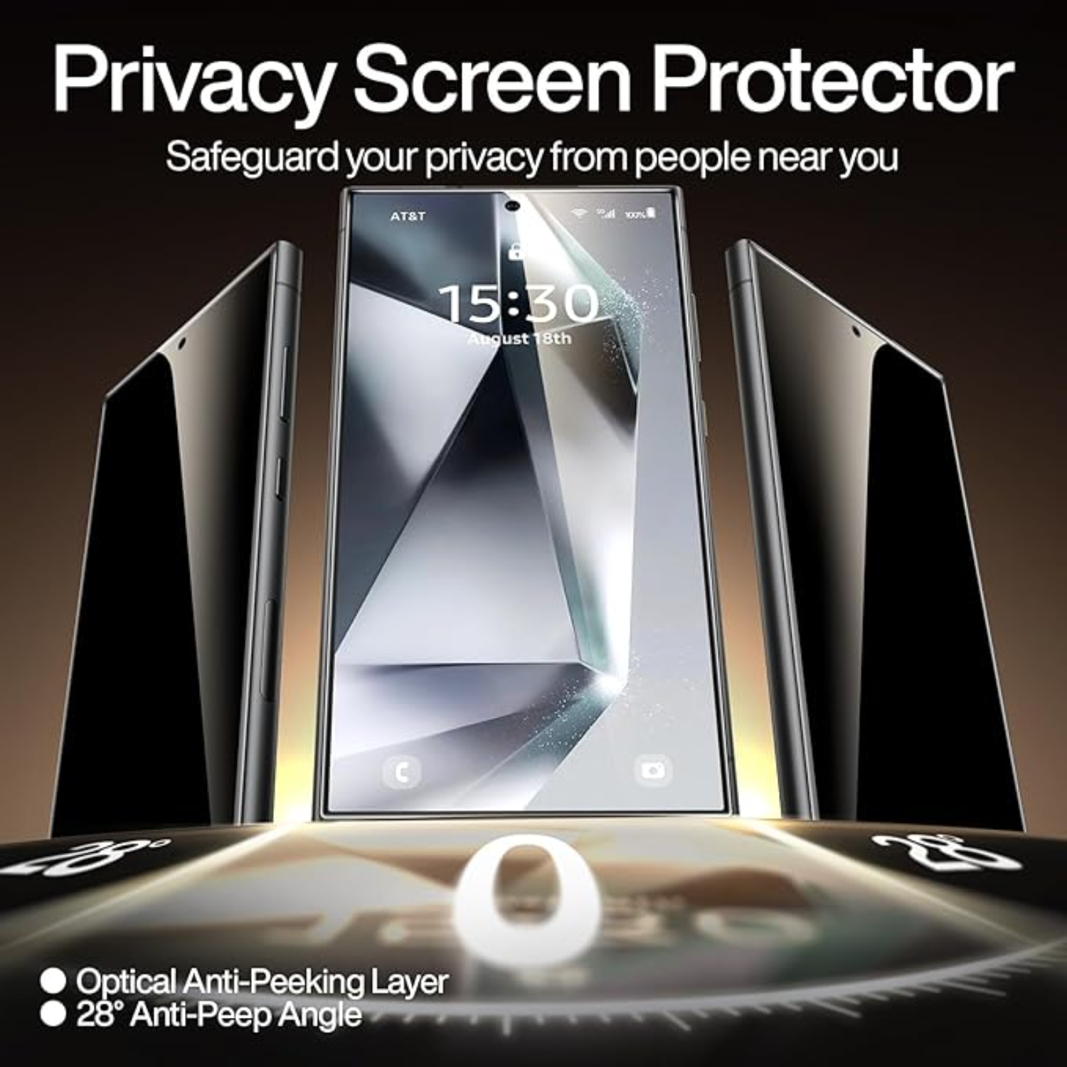 2 Pack Privacy Tempered Glass & a Camera protector for Samsung S25 Ultra Privacy Screen Protector Guard & Camera Lenns Protecor Secondary image