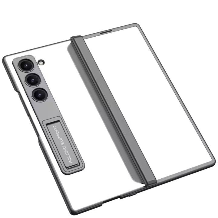 Transparent Chrome Stand Case For Samsung Galaxy Z Fold 6