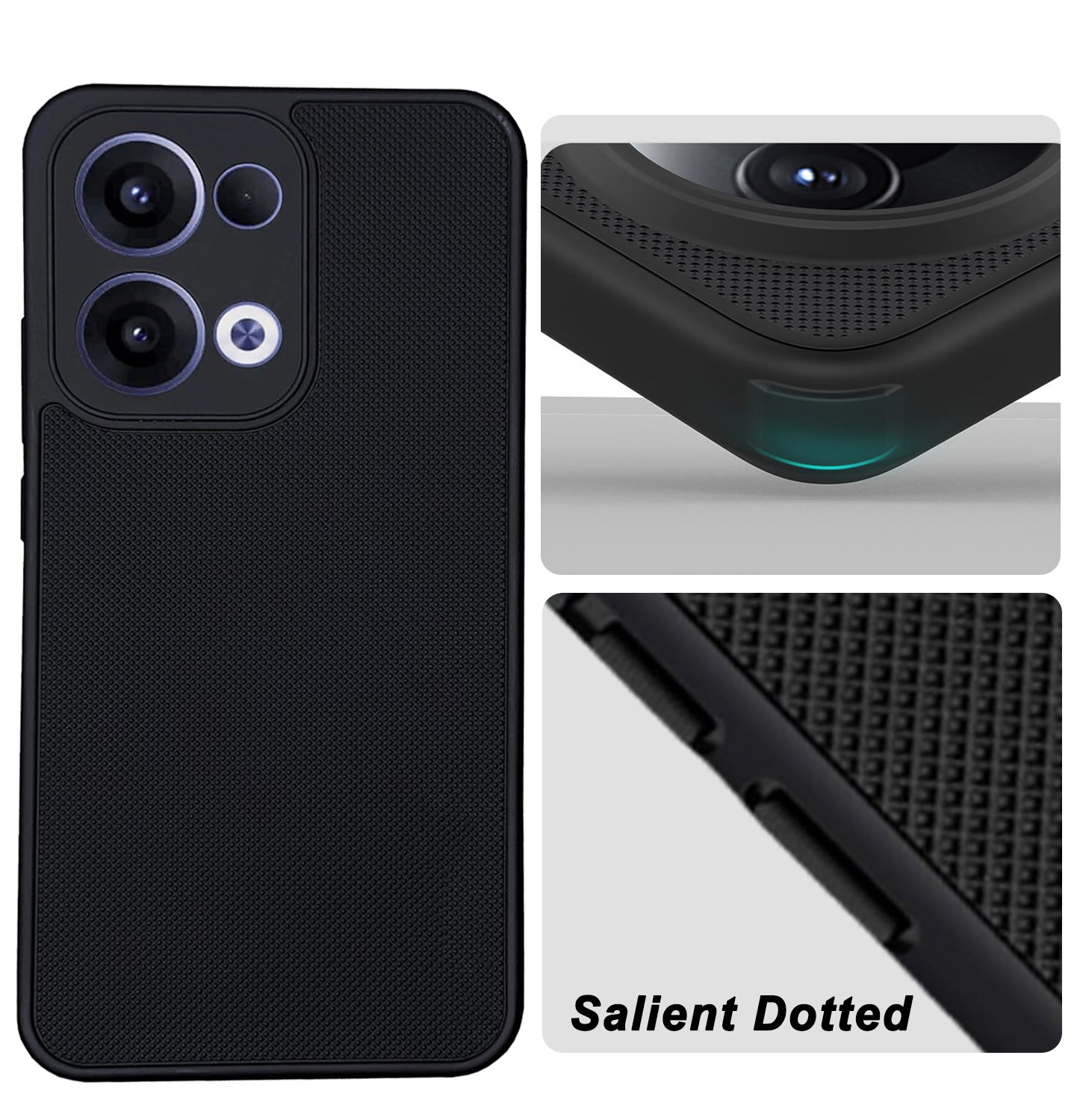 Mobilebies Backcover For Oppo Reno 13 Super Frosted Shield Case With Salient Dots Case