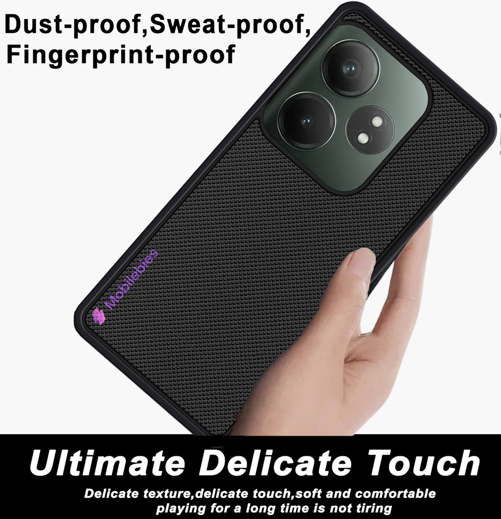 Mobilebies Backcover For Realme GT 6T Super Frosted Shield Case With Salient Dots Case