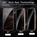 2 Pack Privacy Tempered Glass & 2 Camera protector for IPhone 16 Pro Premium Screen Protector Guard & Camera Lenns Protecor
