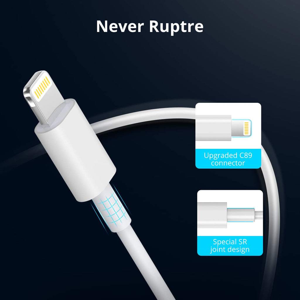 Mobilebies Type-C to Lightning Cable 1M iPhone Fast Data Charging Cable for iPhone 14/13/12/12 PRO Max/12 Mini/11/11PRO/XS/Max/XR/X/8/8Plus/iPad