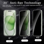 2 Pack Privacy Tempered Glass & 2 Camera protector for IPhone 15 Plus Premium Screen Protector Guard & Camera Lenns Protecor