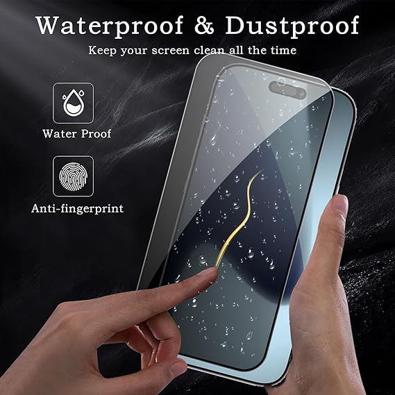 2 Pack Privacy Tempered Glass & 2 Camera protector for IPhone 17 Pro Max Premium Screen Protector Guard & Camera Lenns Protecor