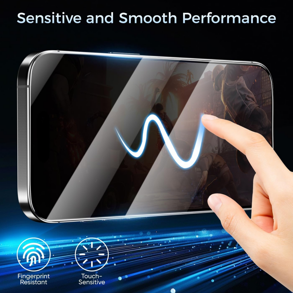 Mobilebies iPhone 16 Privacy Tempered Glass Screen Protector Guard